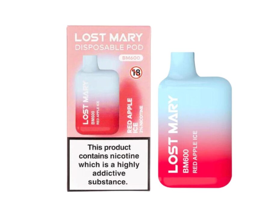 Lost Mary BM600 – Red Apple Ice (Jednorazová e-cigareta) 20MG JEDNORAZOVÉ E-CIGARETY - XMANIA Ireland 5