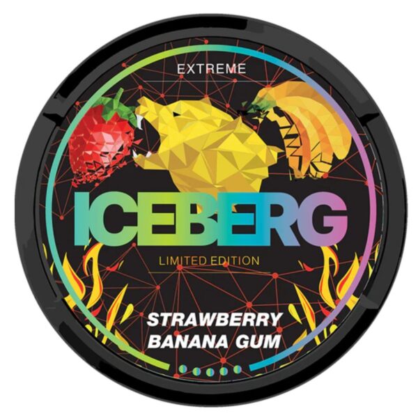 Iceberg Strawberry Banana Gum SNUS/NIKOTÍNOVÉ VRECÚŠKA - XMANIA Ireland 10