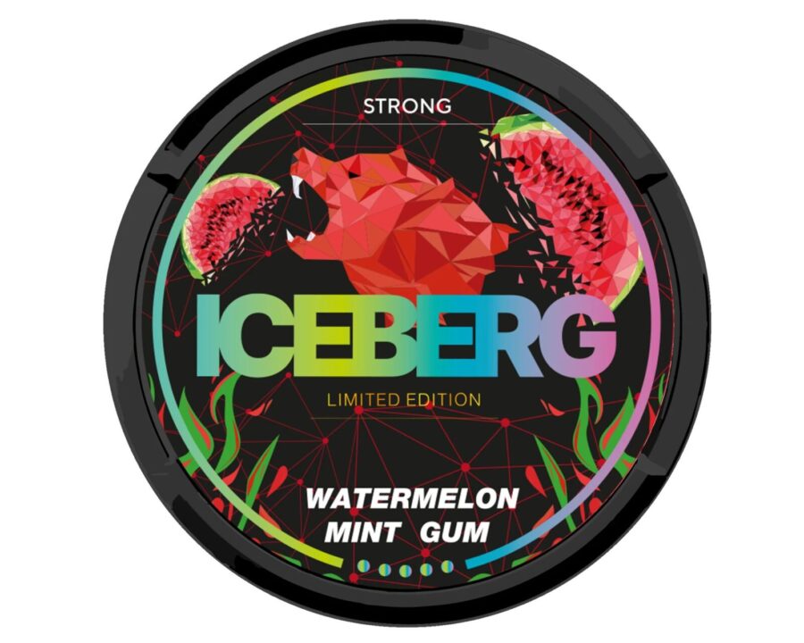 Iceberg Watermelon Mint Gum SNUS/NIKOTÍNOVÉ VRECÚŠKA - XMANIA Ireland 3